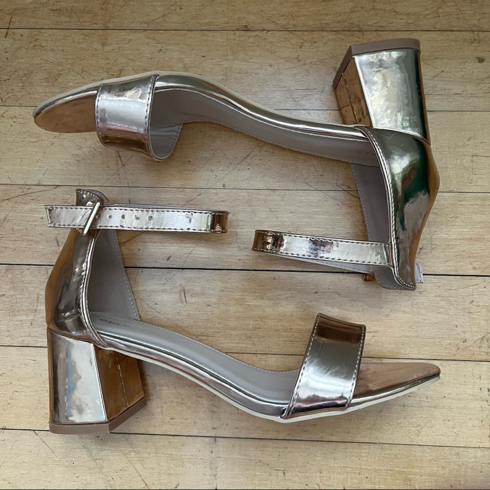 Rose gold glamorous heels